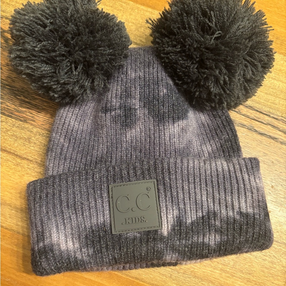 C.C Kids Tye-Dye Pom Pom Beanie